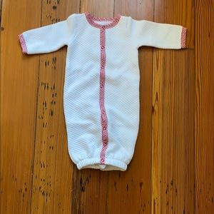 Mudpie white cotton Converter Gown 0-3 months
